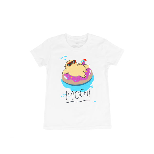 Mochi Swim Youth Tee (White) - Mochi The Pug